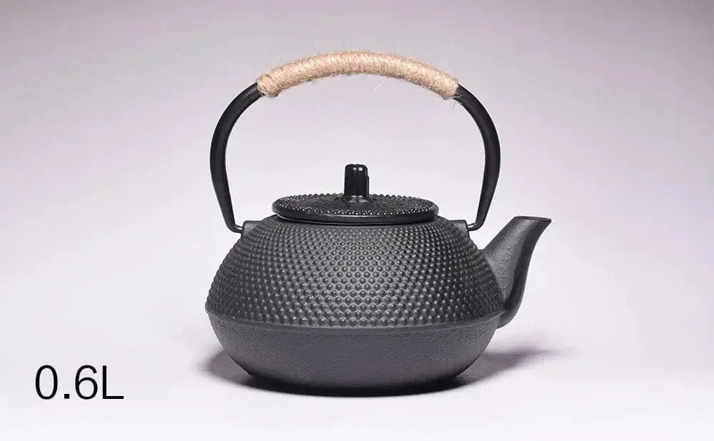 China China Japanese Cast Iron Teapot with Stainless Steel Net Infuser For Boiling Water Cooking Tea Pot Tetsubin Kettle 600ml