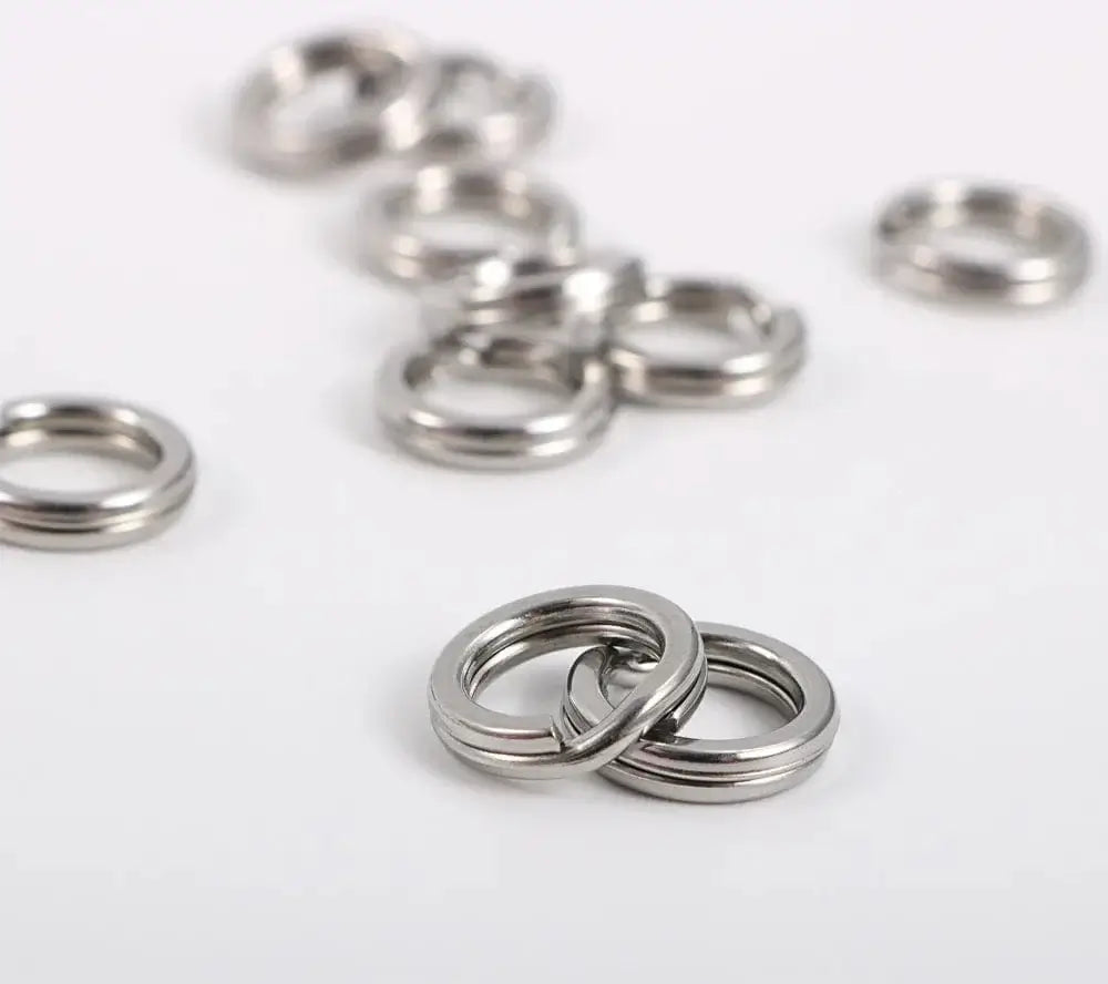 China China JIGGING PRO Split Rings Fishing 10/15Pcs Stainless Steel Lure Rings Fishing Connectors Snap Rings Fishing Accessories