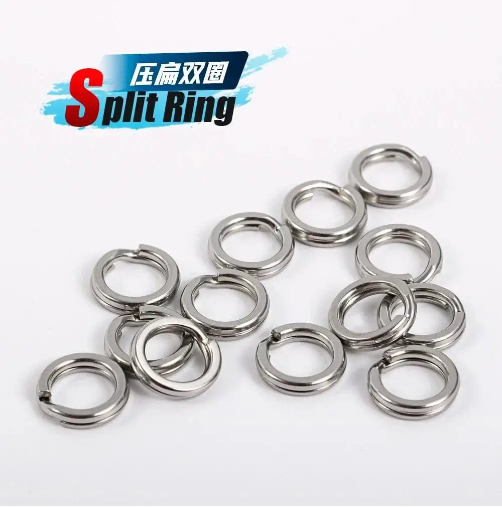 China China JIGGING PRO Split Rings Fishing 10/15Pcs Stainless Steel Lure Rings Fishing Connectors Snap Rings Fishing Accessories