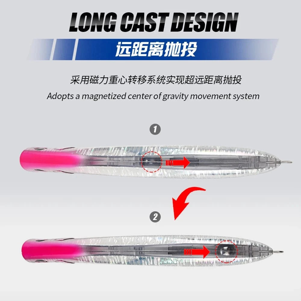 China China JIGGINGPRO 190mm 60g Topwater Slim Popper Lure Sea Floating Fishing Lure Amberjack Kingfish Tuna GT Bait