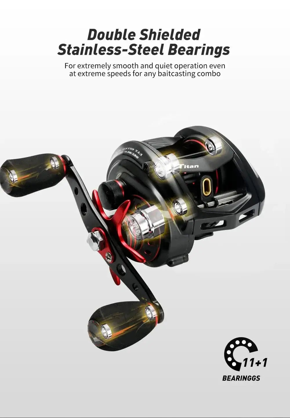 China China JOHNCOO Fishing reel MT200 Bait Casting Reel Big Game 13kg Max Drag jigging Fishing Reel 11+1 BB 7.1:1 Baitcasting reel