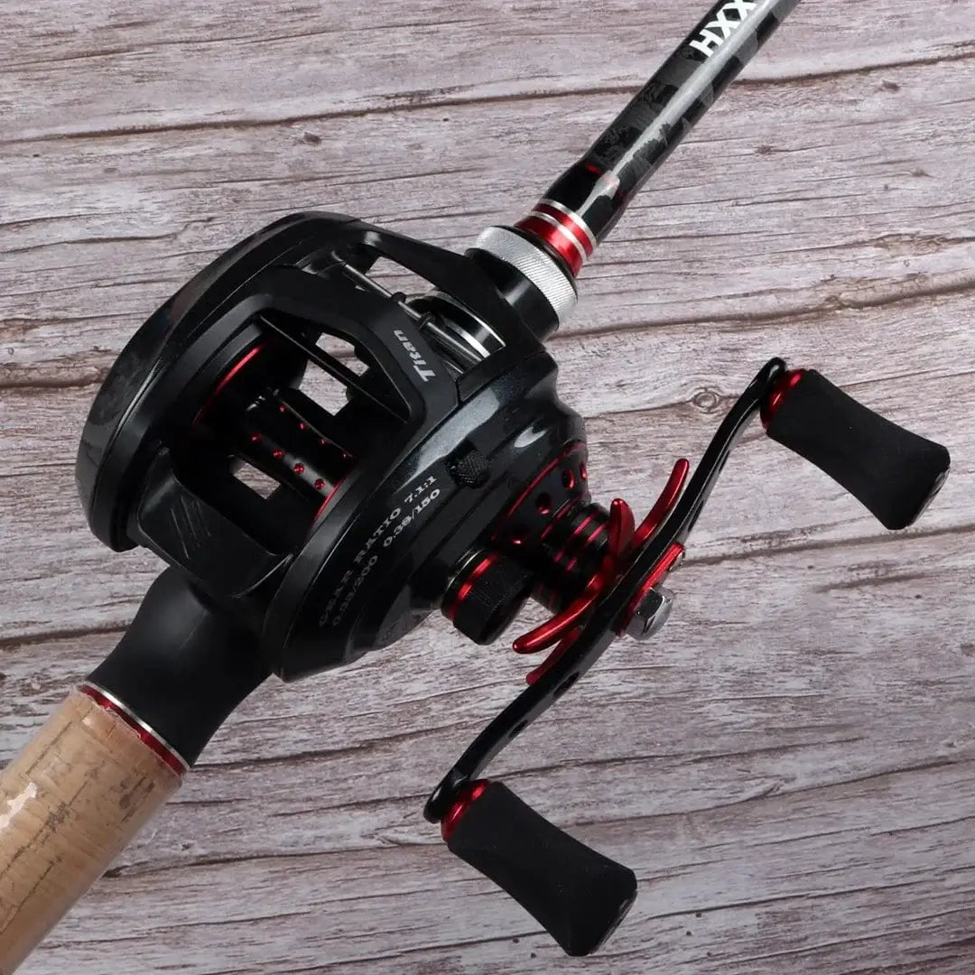 China China JOHNCOO Fishing reel MT200 Bait Casting Reel Big Game 13kg Max Drag jigging Fishing Reel 11+1 BB 7.1:1 Baitcasting reel