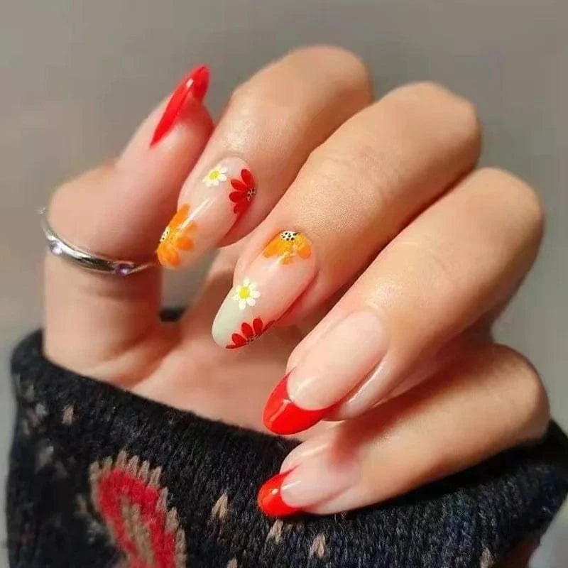 China China JP1484 24pcs Light Green Stripe Gradient Wearing Fake Nails Seamless Removable Full Cover Long False Nails Press On Nails With Designs
