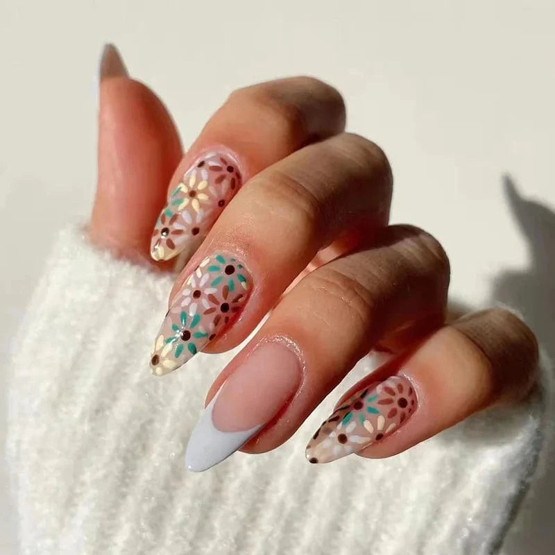 China China JP1486 24pcs Light Green Stripe Gradient Wearing Fake Nails Seamless Removable Full Cover Long False Nails Press On Nails With Designs