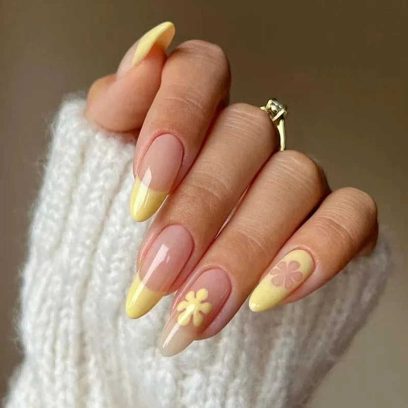 China China JP1580 24pcs Light Green Stripe Gradient Wearing Fake Nails Seamless Removable Full Cover Long False Nails Press On Nails With Designs