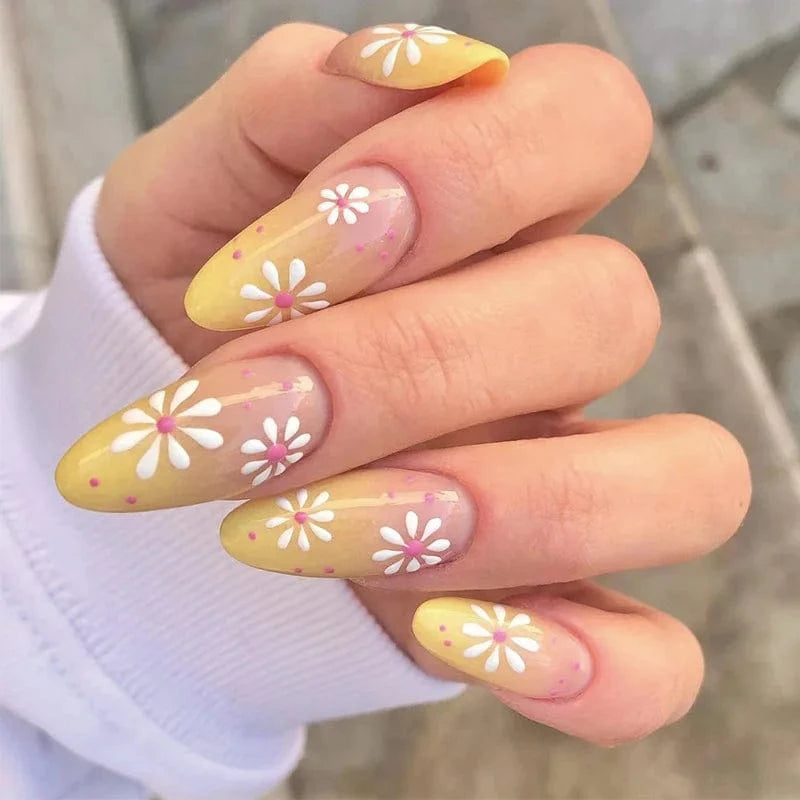 China China JP1691 24pcs Light Green Stripe Gradient Wearing Fake Nails Seamless Removable Full Cover Long False Nails Press On Nails With Designs