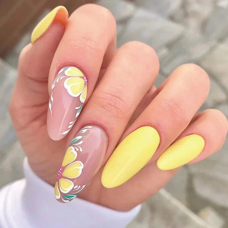 China China JP1693 24pcs Light Green Stripe Gradient Wearing Fake Nails Seamless Removable Full Cover Long False Nails Press On Nails With Designs