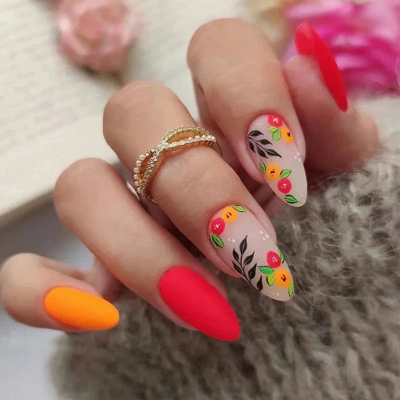 China China JP1987 24pcs Light Green Stripe Gradient Wearing Fake Nails Seamless Removable Full Cover Long False Nails Press On Nails With Designs