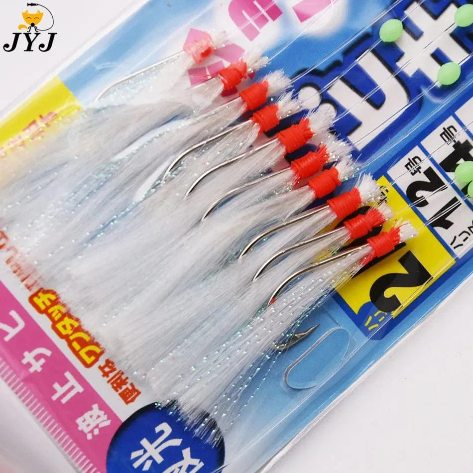 China China JYJ 10 hooks Sabiki rig for mackerel,sardine,red-eye herring ,maasbanker and shad ,deep water sabiki vertical lure hook