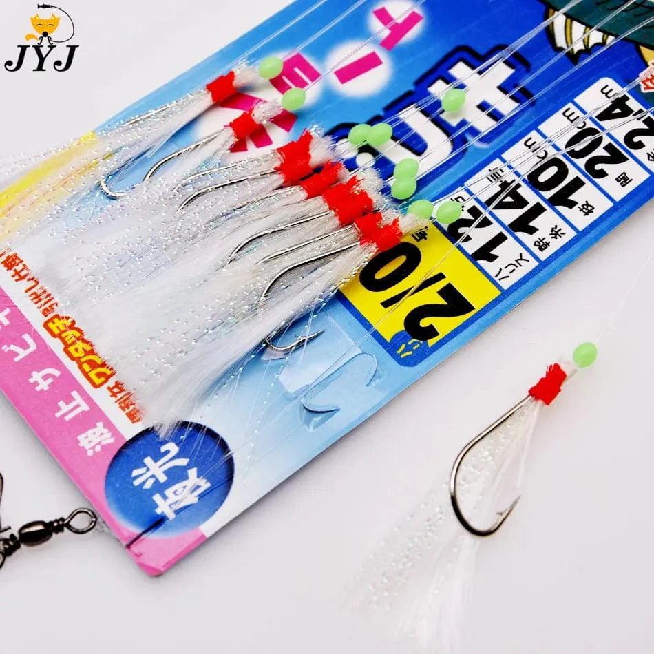 China China JYJ 10 hooks Sabiki rig for mackerel,sardine,red-eye herring ,maasbanker and shad ,deep water sabiki vertical lure hook