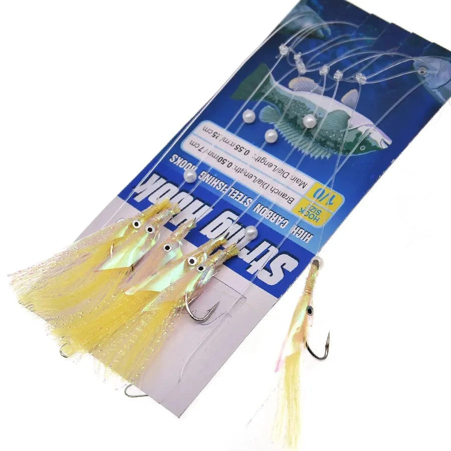 China China JYJ 10packs artificial fish skin sabiki lure carp fishing baits rainbow color fish skin sabiki fake bait for Spanish mackerel