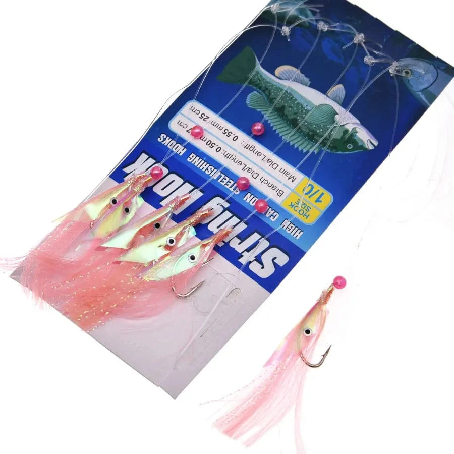 China China JYJ 10packs artificial fish skin sabiki lure carp fishing baits rainbow color fish skin sabiki fake bait for Spanish mackerel
