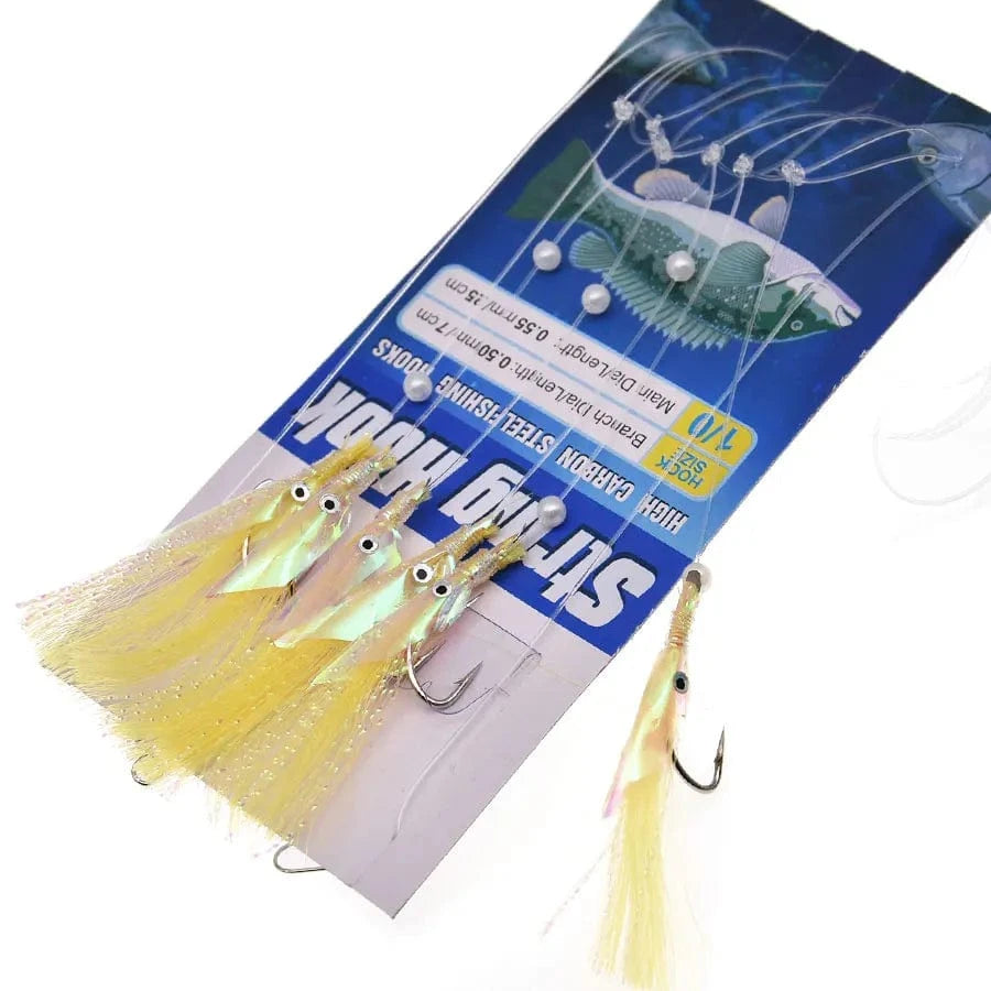 China China JYJ 10packs artificial fish skin sabiki lure carp fishing baits rainbow color fish skin sabiki fake bait for Spanish mackerel
