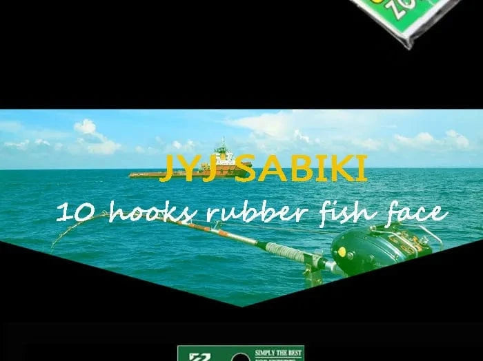 China China JYJ 1pack rubber rig sabiki string hook,10arms fishing hook lure bait for freshwater Sardine Mackerel Pesca