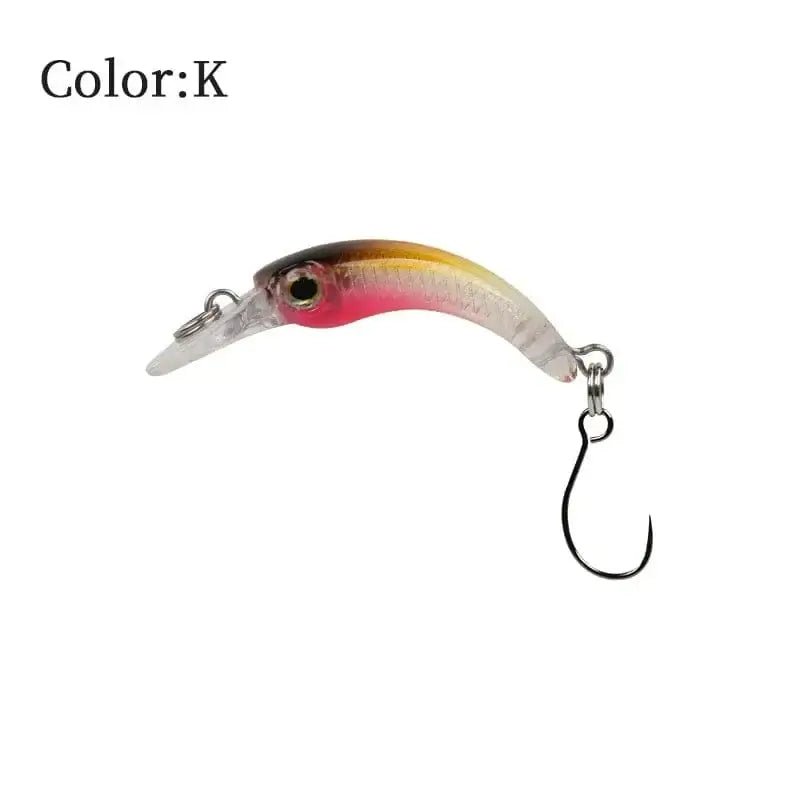 China China K / 1.2g 40mm LETOYO Floating Injured Fishing Lure 40mm 1.2g Micro Lures Artificial Minnow Bait Wobblers For Trout Bass Perch