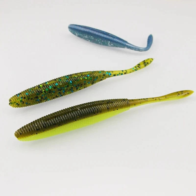 China China KESFISHING Artificial Silicone Soft Baits Drive Shad 4" Bass Pike Shrimp Scented Salts Pesca Fishing Lures Tackle