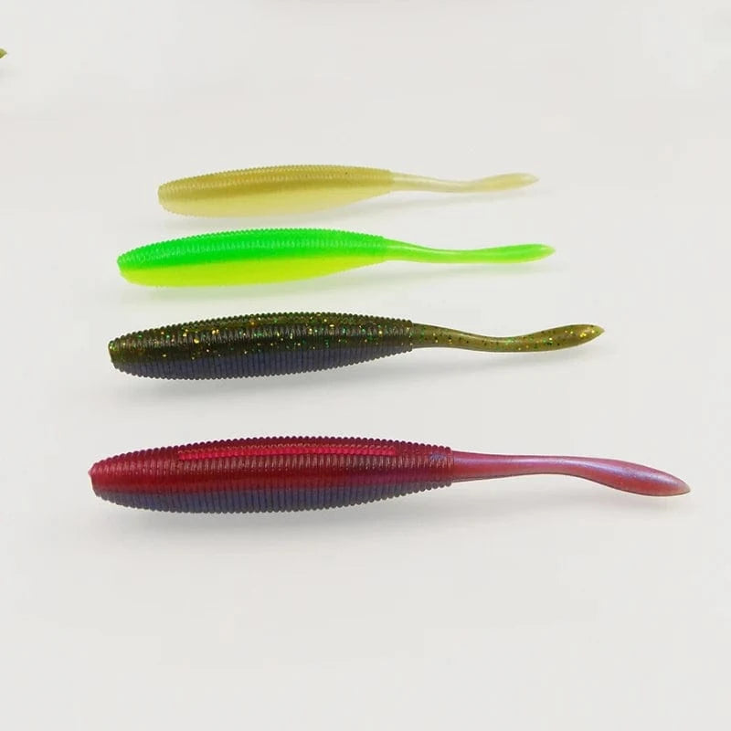 China China KESFISHING Artificial Silicone Soft Baits Drive Shad 4" Bass Pike Shrimp Scented Salts Pesca Fishing Lures Tackle
