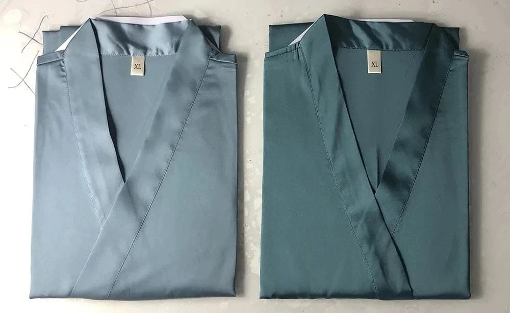 China China Kimono Bathrobe Gown Female Robe Set Satin Sleepwear Casual Nightgown Bridal Wedding Gift Sexy Nightwear Intimate Lingerie