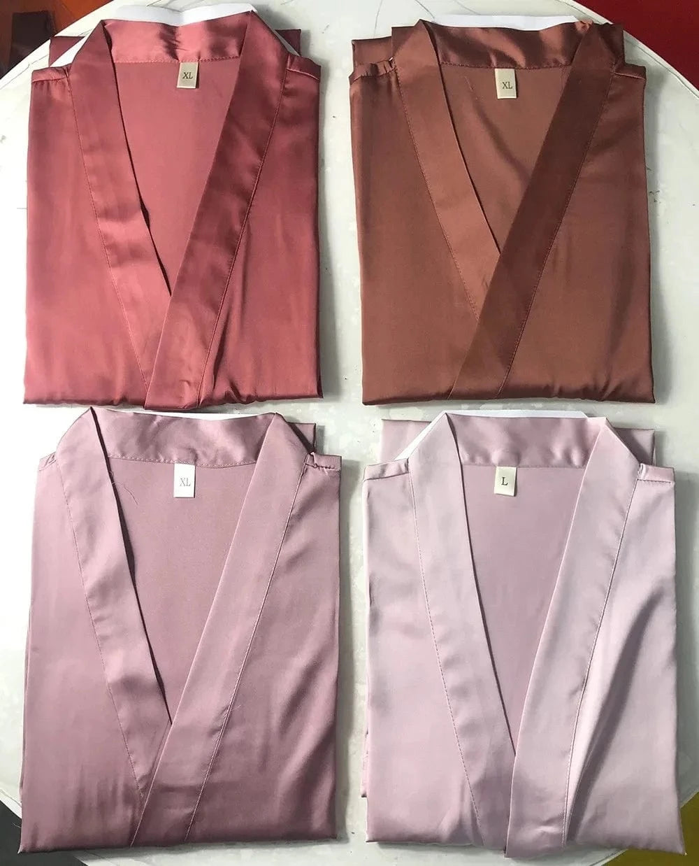 China China Kimono Bathrobe Gown Female Robe Set Satin Sleepwear Casual Nightgown Bridal Wedding Gift Sexy Nightwear Intimate Lingerie