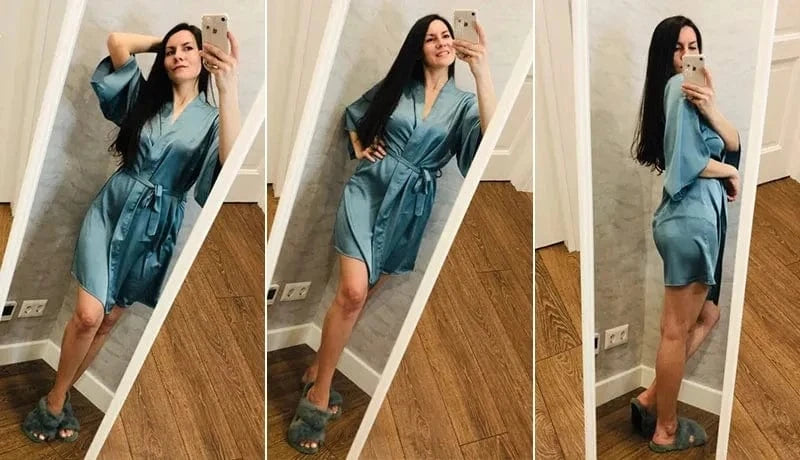 China China Kimono Bathrobe Gown Female Robe Set Satin Sleepwear Casual Nightgown Bridal Wedding Gift Sexy Nightwear Intimate Lingerie