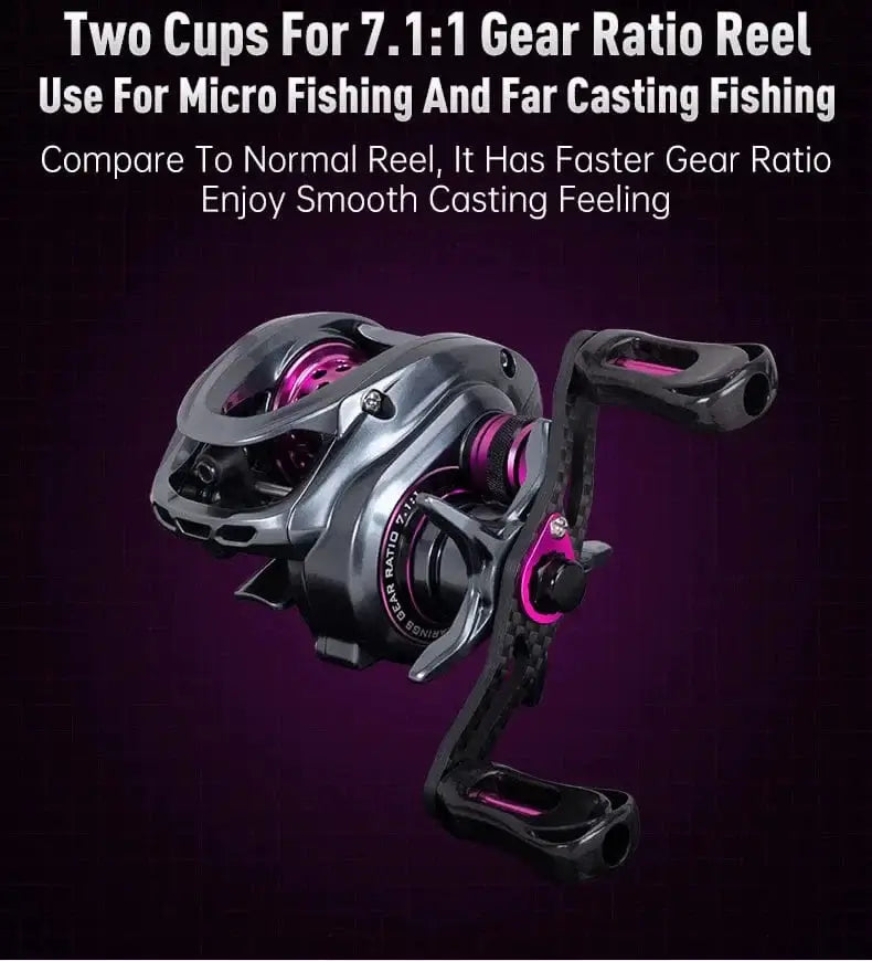 China China Kingdom Baitcasting Fishing Reel 135g Ultra Light Spool Bait 7.1:1 8.1:1 4kg Micro Monster Shallow Spool Light Game Coil