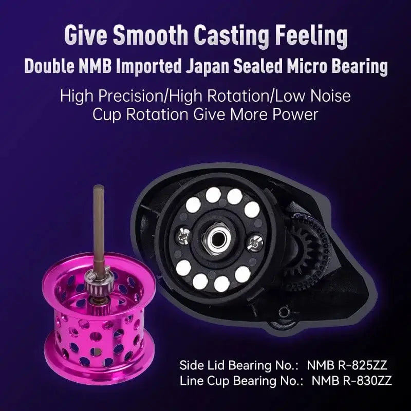 China China Kingdom Baitcasting Fishing Reel 135g Ultra Light Spool Bait 7.1:1 8.1:1 4kg Micro Monster Shallow Spool Light Game Coil