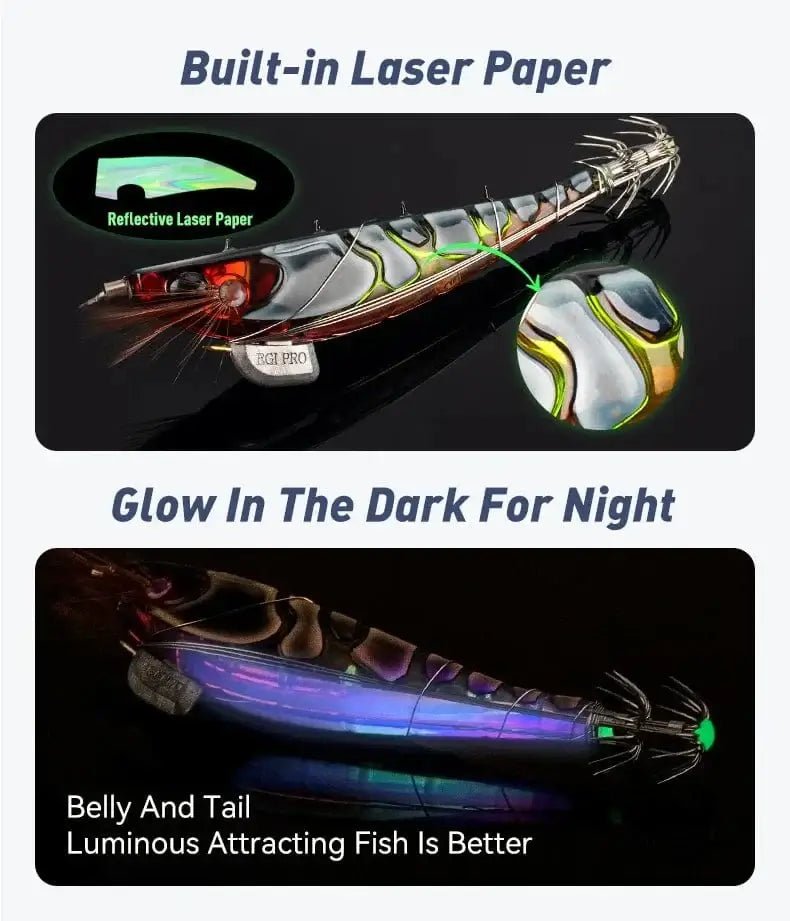 China China Kingdom Fishing Lure Bandag EGI Pro Artificial Bait 100mm 115mm Sinking Luminous Squid Jig Octopus Cuttlefish Sea Fishing Lures