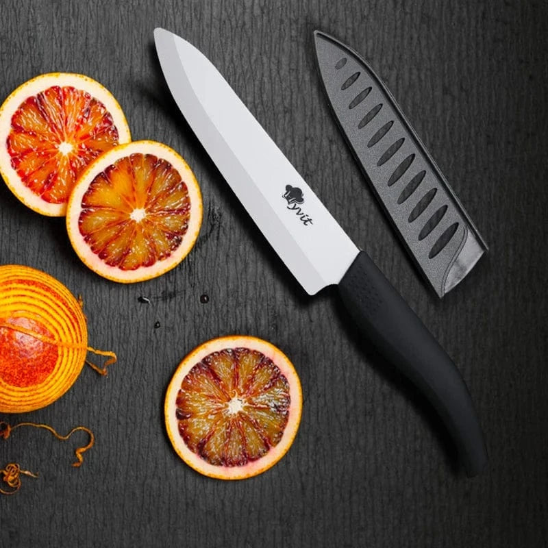 China China Kitchen Ceramic Knife Set 3 4 5 6 Inch Chef Knives with Sheaths White Zirconia Blade Sharp Rustproof Baby Food Vegetable Cooking