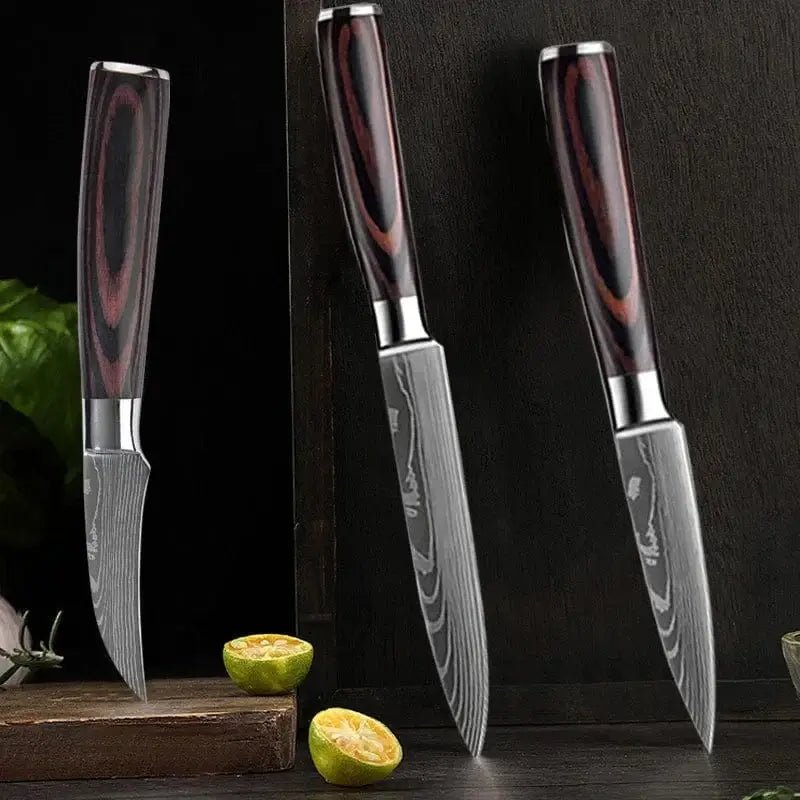 China China Kitchen Knife Chef Knives Meat Cleaver Fruit Vegetable Knife Slicing Knife Santoku Knife Damascus Pattern Cooking Cutter