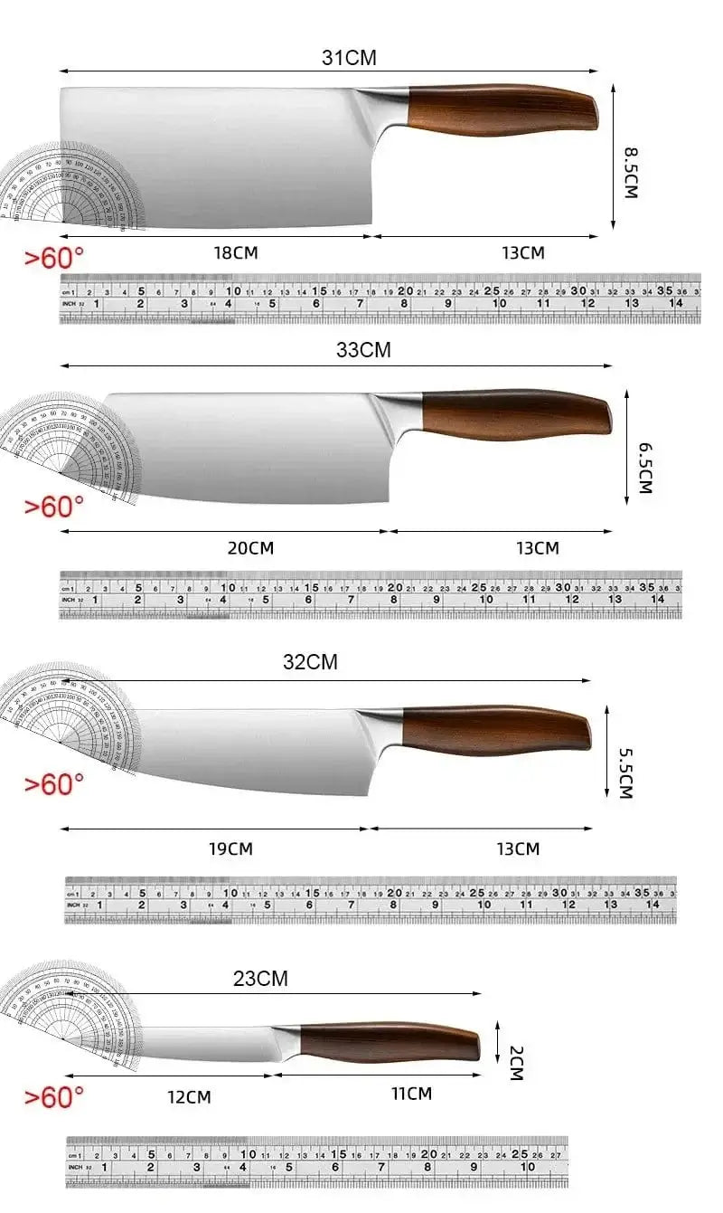 China China Kitchen Knife Stainless Steel Slicing Cleaver Japanese Chef Fish Cutting Vegetables Meat Cooking Knives Set Tools Kitchen Knives