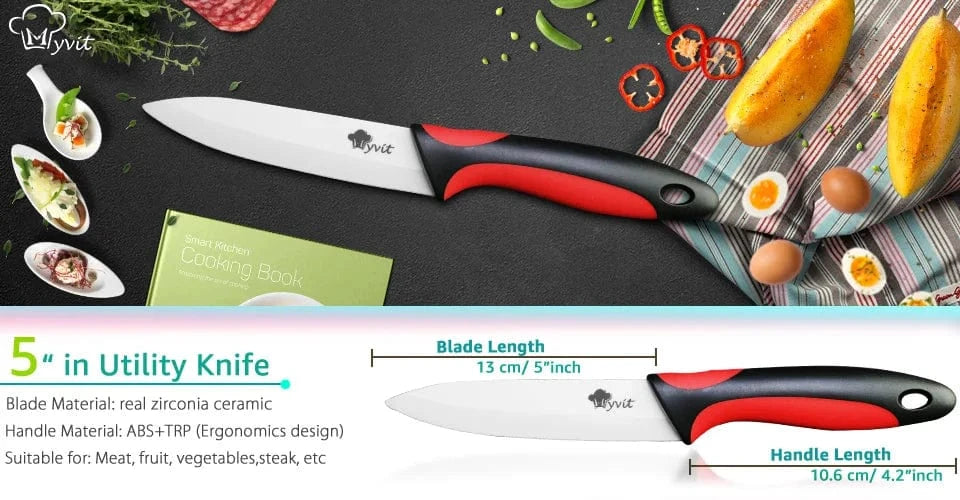 China China Kitchen Knives Ceramic Knife Set 3 4 5 6 inch Chef Knife Stand Holder Utility with Peeler Fruit Vegetable White Blade Anti-slip