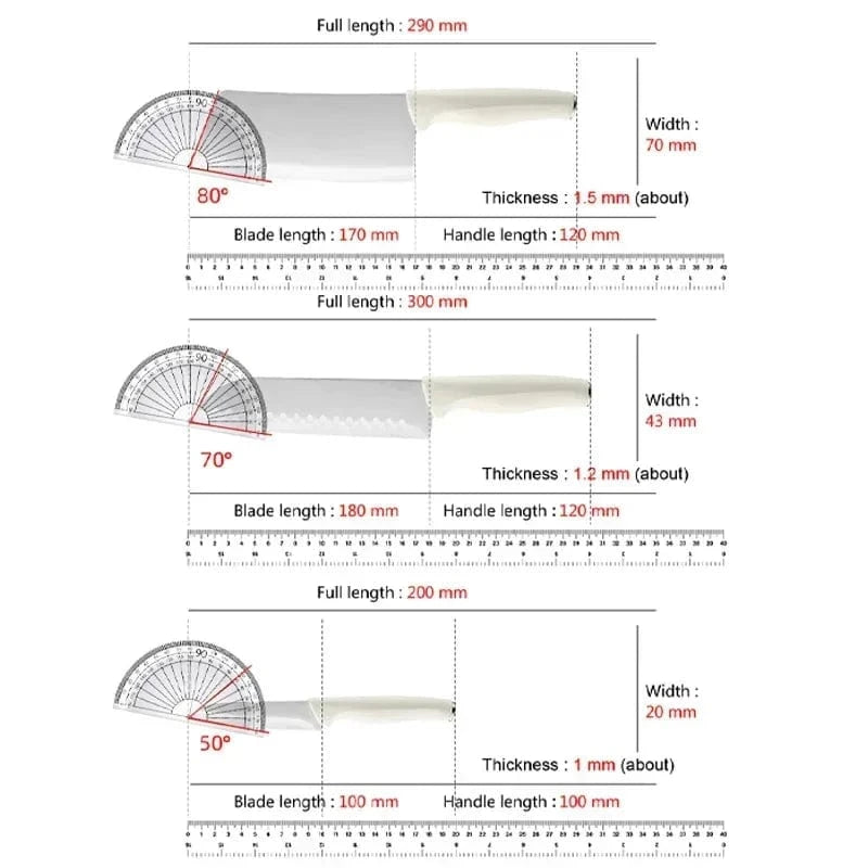 China China Kitchen Knives Set With Holder Scissorse