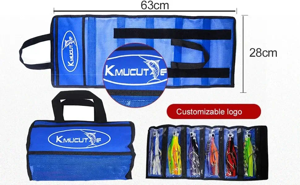 China China Kmucutie Set of 6 pcs 9 inch / 7 inch trolling Lure Marlin Tuna Dolphin Shark Big Game deep sea Fishing Lures Included Mesh Bag