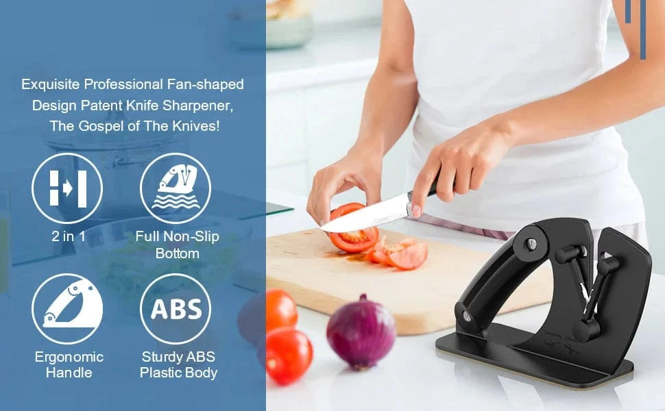 China China Knife Sharpener Household Multi-Functional Hand-Held Black Sharpening Stone Safe Sharpening Kitchen Tools Kitchen Supplies