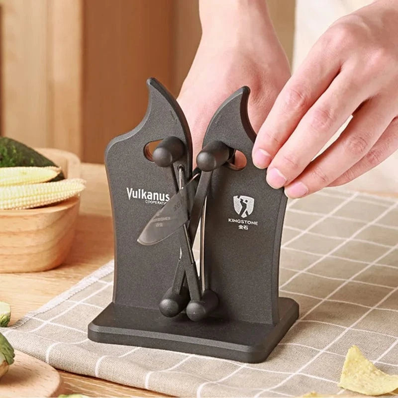China China Knife Sharpener Household Multi-Functional Hand-Held Black Sharpening Stone Safe Sharpening Kitchen Tools Kitchen Supplies