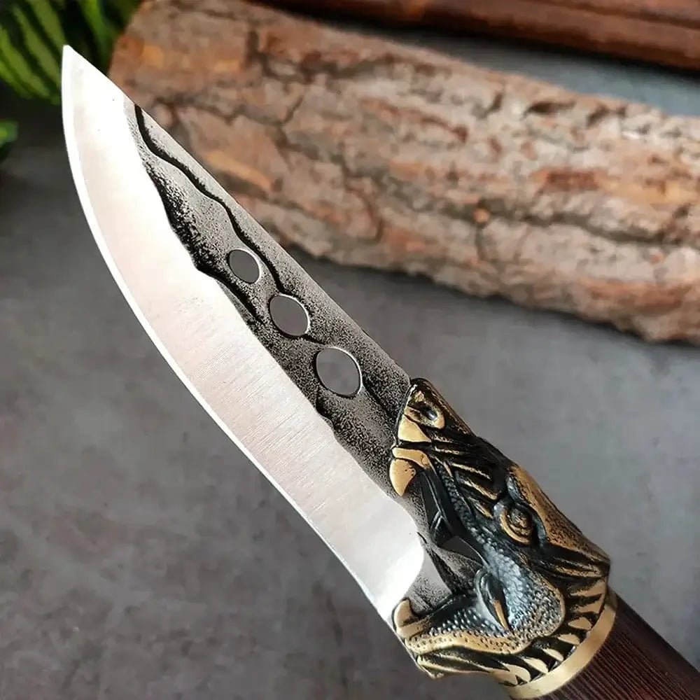 China China knife with cover Kitchen Boning Knives Handmade Forged Butcher Cooking Knife Meat Cleaver Chopping Vegetables Stainless Steel Chef Cutting Knife