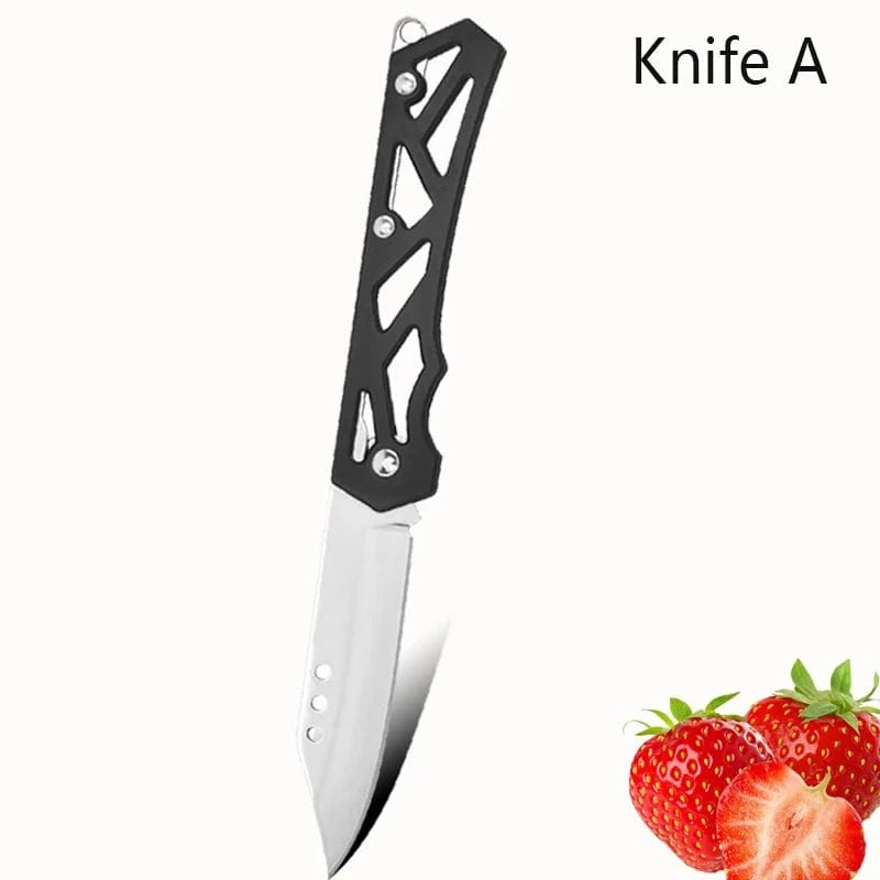 China China KnifeA Pocket Folding Fruit Knife Set Stainless Steel Kitchen Paring Knife with Keychain Knife Non-slip Handle for Kitchen Accessories