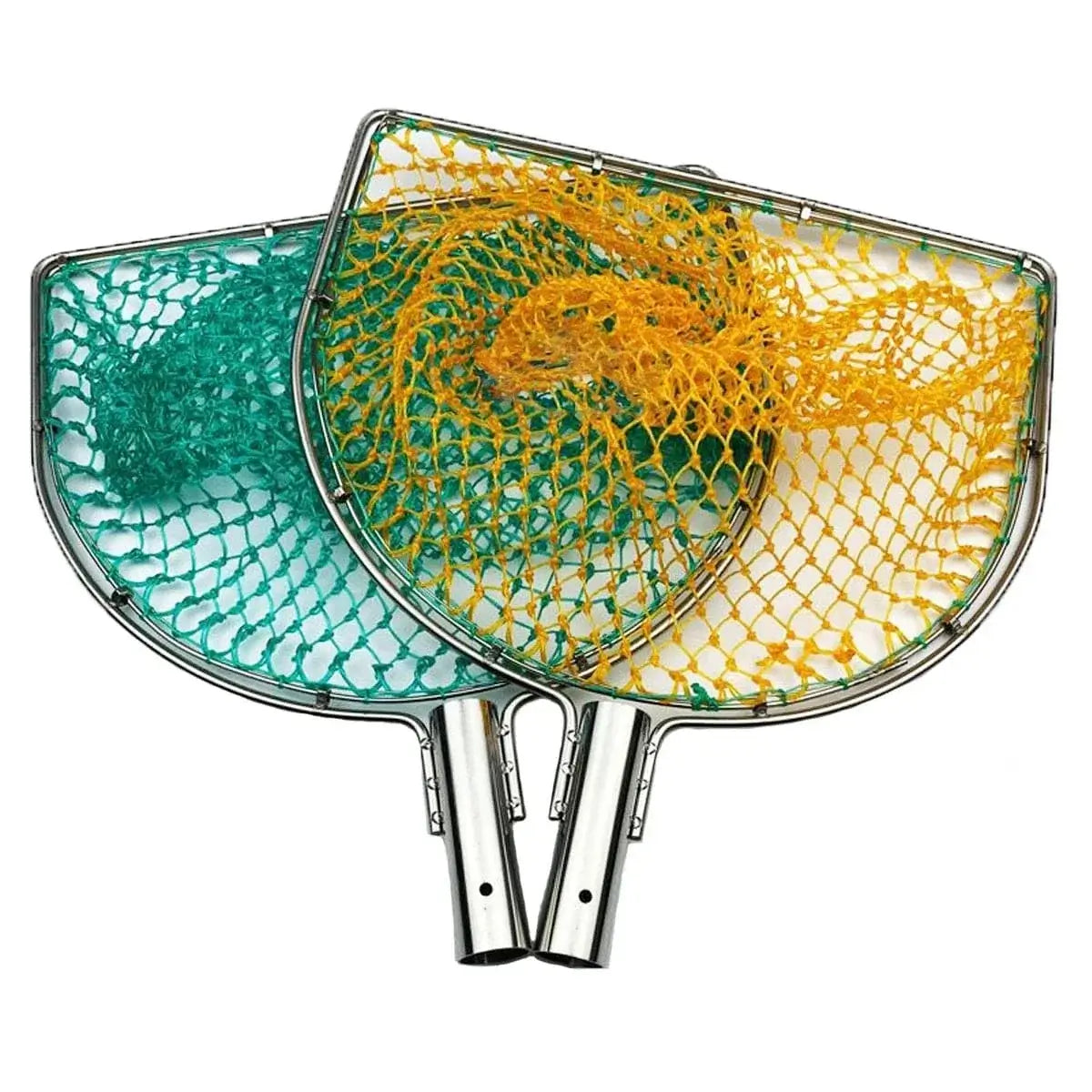 China China Landing Net for Fihsing Replace Head Flat Solid Stainless Steel Ring Light Depth Strong Nylon Net Fishing Accessory 25cm-40cm