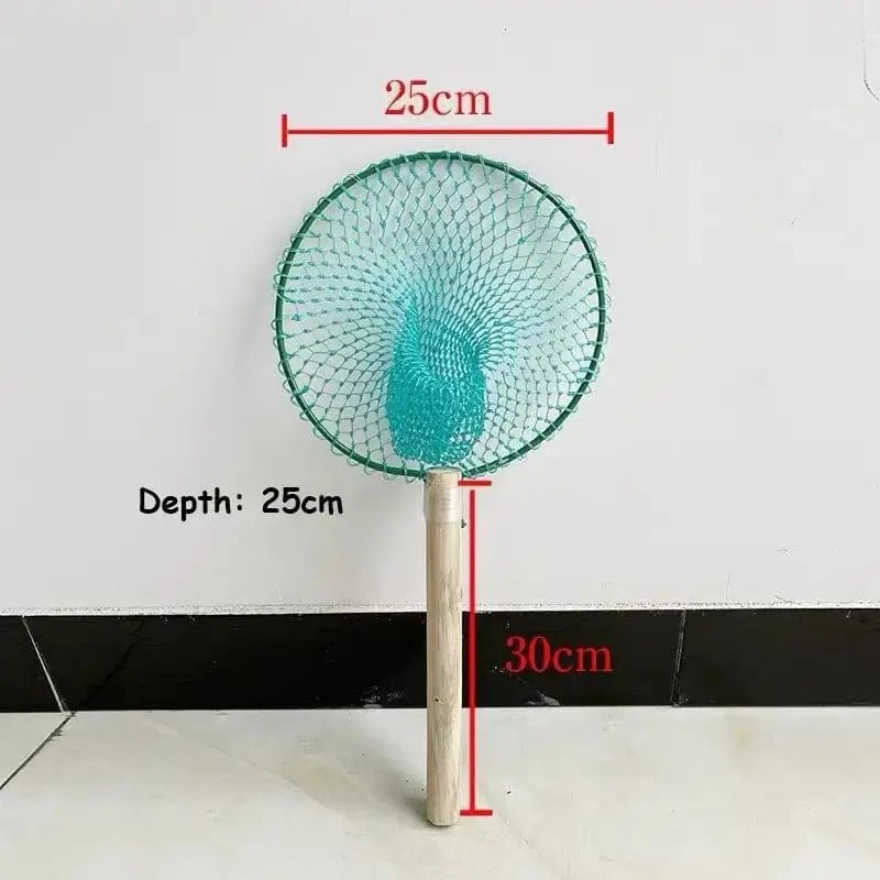 China China Lawaia Fishing Landing Net Stainless Steel Net Head Multi-strand Nylon Fishing Net Fly Fishing Fishing Tool 30cm