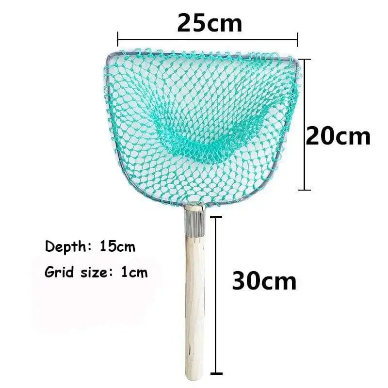 China China Lawaia Fishing Landing Net Stainless Steel Net Head Multi-strand Nylon Fishing Net Fly Fishing Fishing Tool 30cm