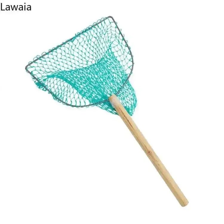 China China Lawaia Fishing Landing Net Stainless Steel Net Head Multi-strand Nylon Fishing Net Fly Fishing Fishing Tool 30cm