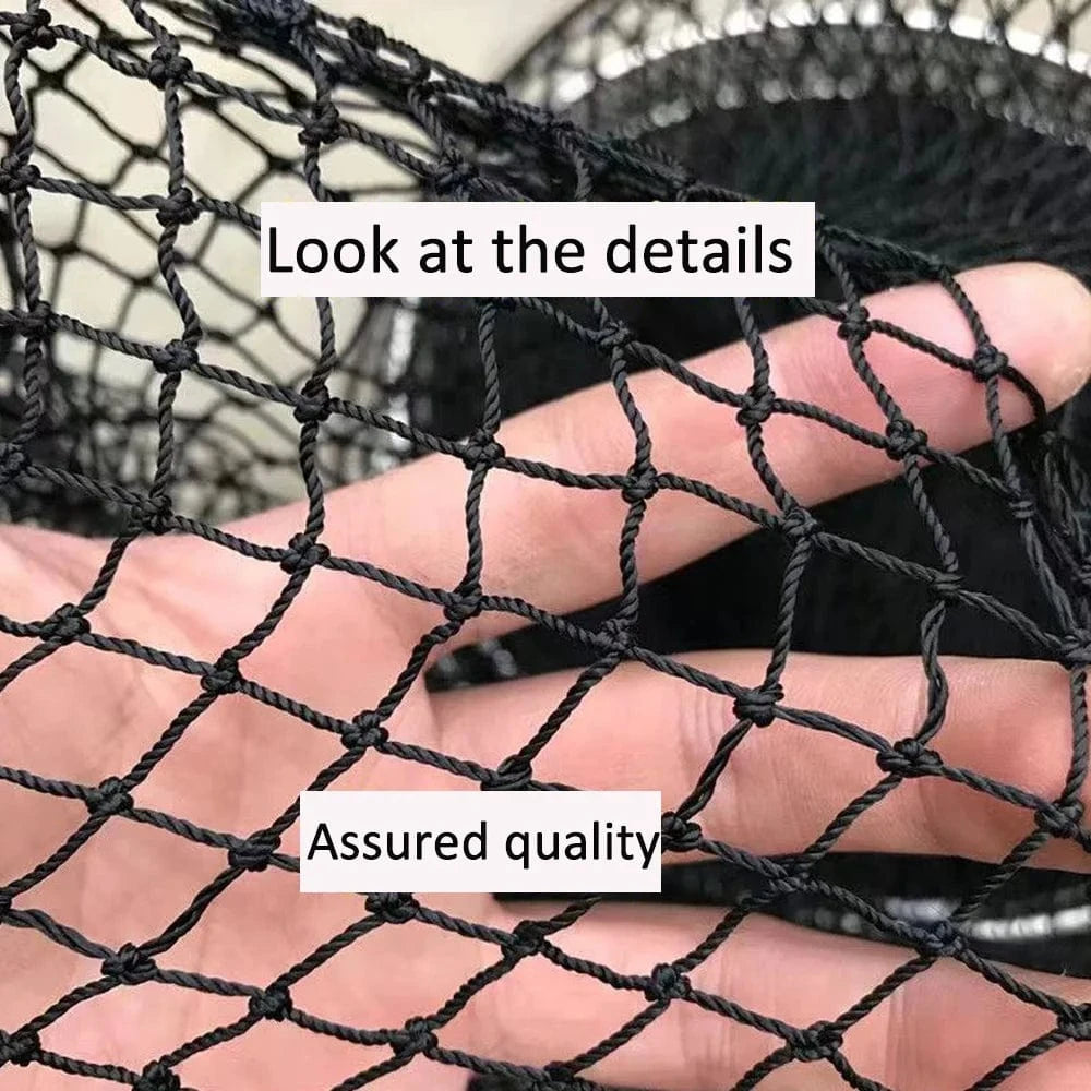 China China Lawaia Folding Fishing Nets Cage Strong Black Braided Wire Small Mesh Hand Net Quick-drying Fish Bag Stainless Steel Mesh Rings