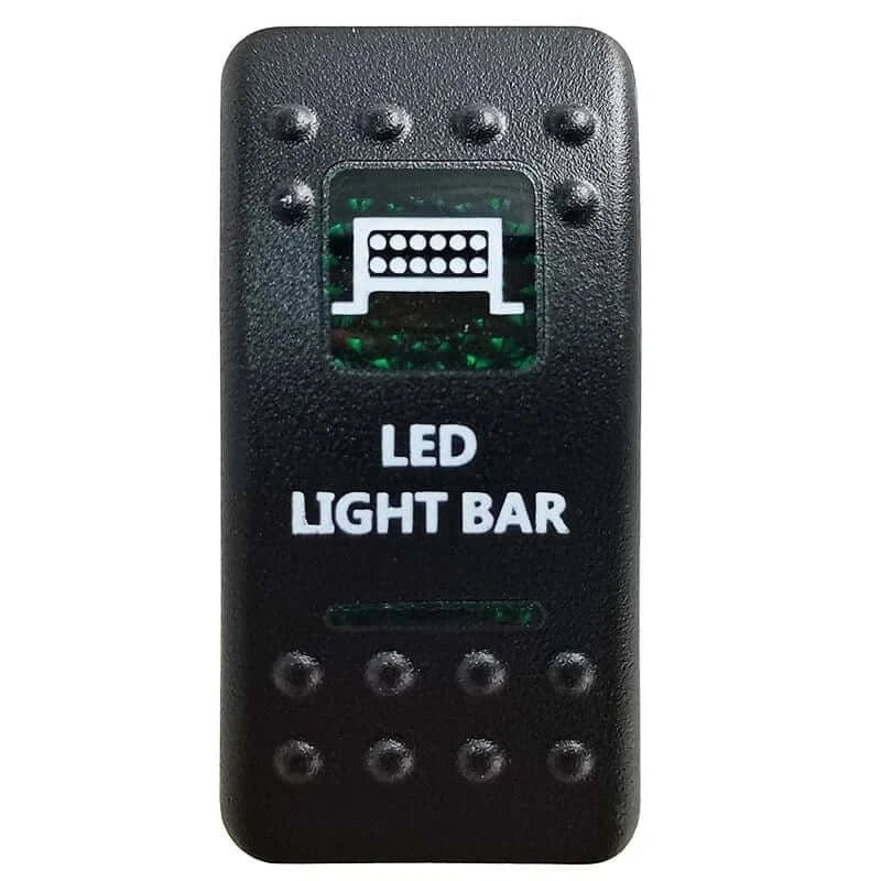China China Led Light Bar Green Led Light Bar Rocker Switch SPST 5Pins/DPDT 7Pins For Car Marine Boat IP68 NARVA Carling ARB Auto Parts Camper Replacement