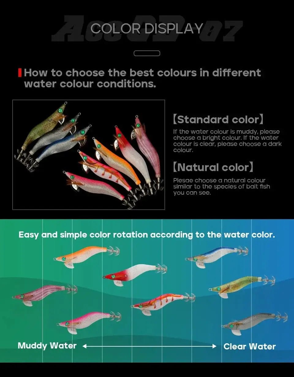 China China LETOYO 2.5-3.5# squid bait Luminous squid Jig Fishing Lure Artificial bait For Webfoot Octopus Cuttlefish sea fishing lure