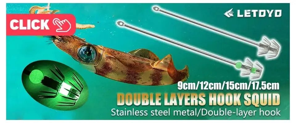 China China LETOYO 2.5-3.5# squid bait Luminous squid Jig Fishing Lure Artificial bait For Webfoot Octopus Cuttlefish sea fishing lure