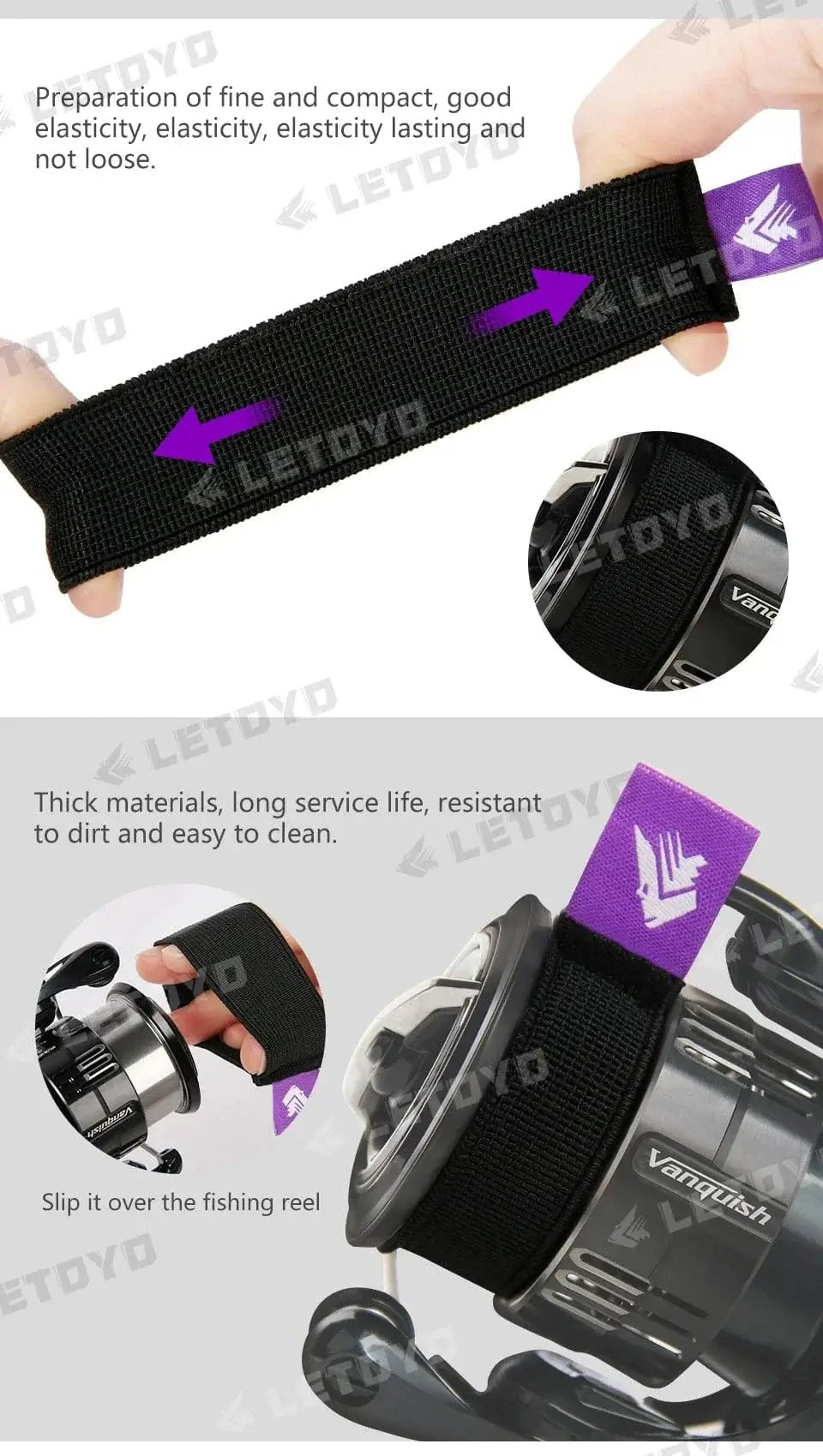 China China LETOYO 4pcs flexible Spinning reel spool  belt with handle Durable fishing Reel  spool Cover fishing Accessories fishing  tool