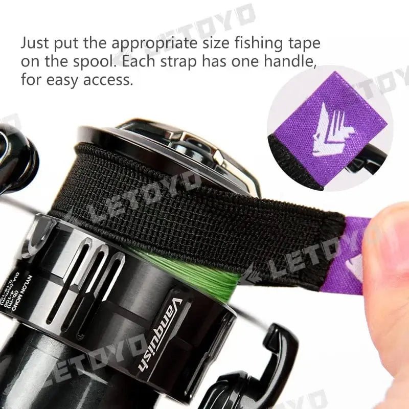 China China LETOYO 4pcs flexible Spinning reel spool  belt with handle Durable fishing Reel  spool Cover fishing Accessories fishing  tool