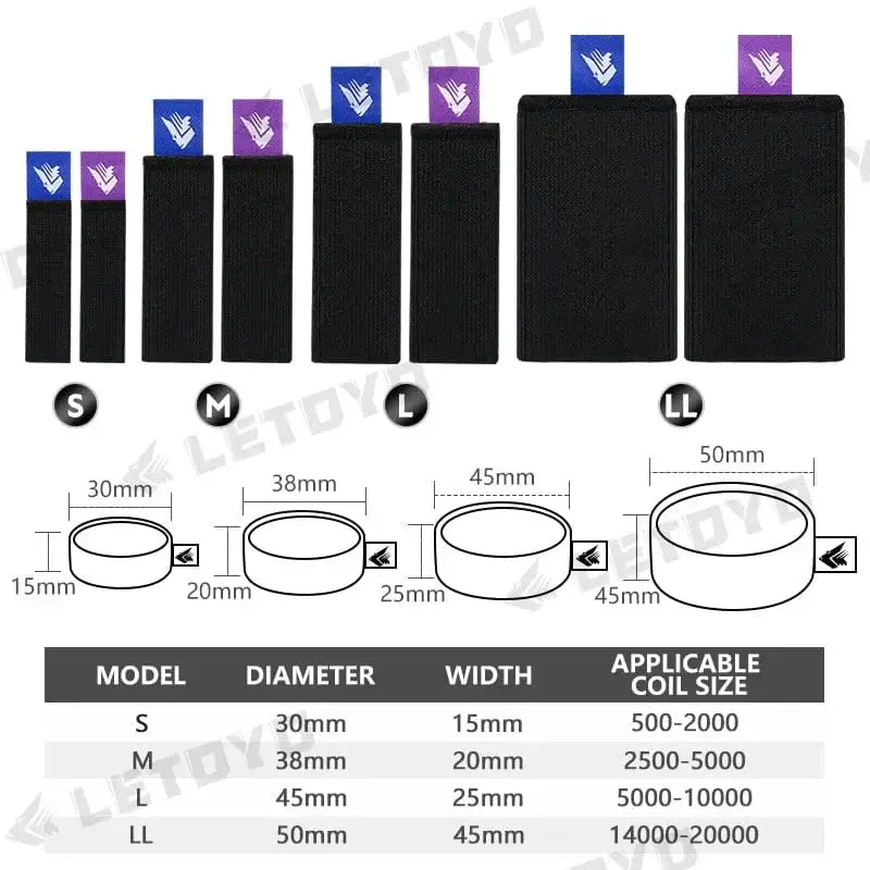 China China LETOYO 4pcs flexible Spinning reel spool  belt with handle Durable fishing Reel  spool Cover fishing Accessories fishing  tool