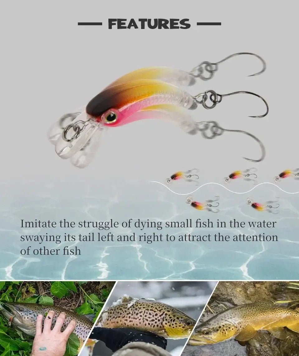 China China LETOYO Floating Injured Fishing Lure 40mm 1.2g Micro Lures Artificial Minnow Bait Wobblers For Trout Bass Perch
