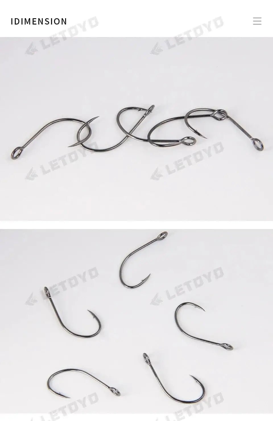 China China LETOYO forged shank Barbed oversize eye Fishhook for spoon lure High Carbon Steel black nickle spinner hook for Stream fishing